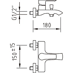 Clever Смеситель для ванны Agora Elegance 98682 – фотография-2